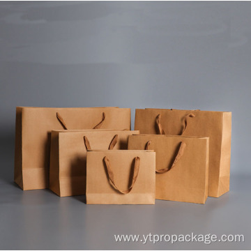 Handles Brown Kraft Paper Bag with Printed Logo